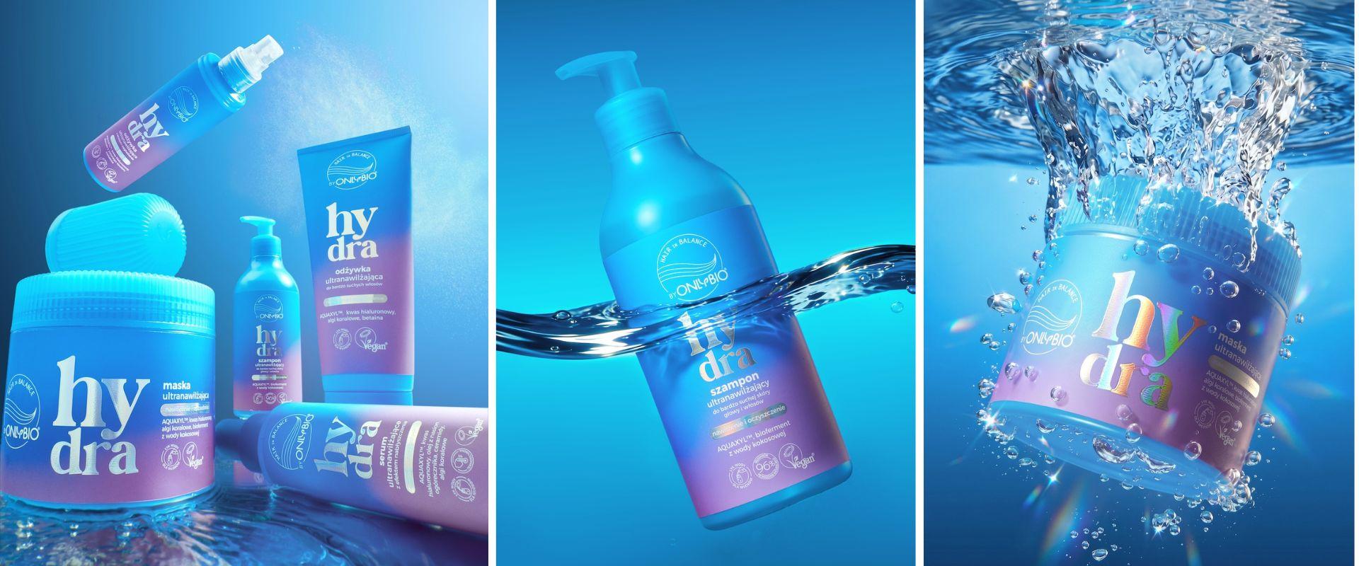 Pięć produktów dla suchych włosów. OnlyBio rozwija linię HYDRA